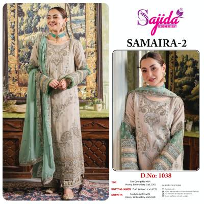 SAMIAR -VOL-2 BY SAJIDA DESIGNER GEORGETTE SALWAR SUIT WHOLESALER IN INDIA